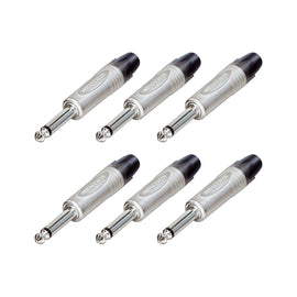 PAQ. 6 PZAS. DE PLUG 6.3 MONO CONTACTOS NICKELADOS NEUTRIK   NP2X(6) - Hergui Musical