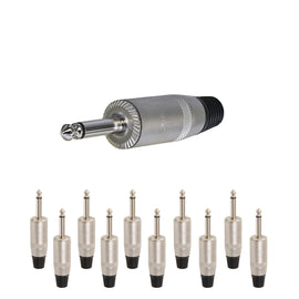 PAQ. 10 PZAS. DE PLUG 6.3mm MACHO JUMBO REAN   NYS225(10) - Hergui Musical