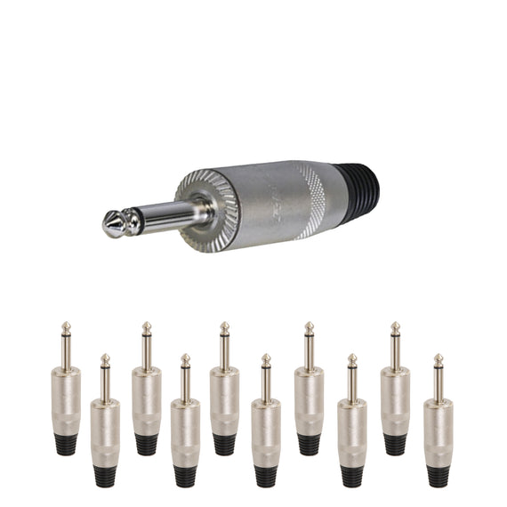 PAQ. 10 PZAS. DE PLUG 6.3mm MACHO JUMBO REAN   NYS225(10) - Hergui Musical