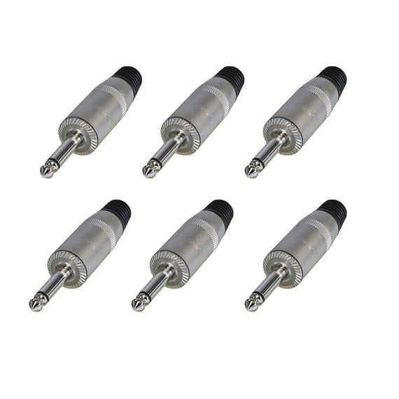 PAQ. 6 PZAS. DE PLUG 6.3mm MACHO JUMBO REAN   NYS225(6) - Hergui Musical