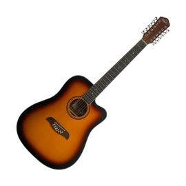 Guitarra acústica 12 cuerdas, estilo dreadnought, TOBACCO SUNBURST, con resaque, calidad artesanal, terminado brillante  OSCAR SCHMIDT   OD312C-TOS