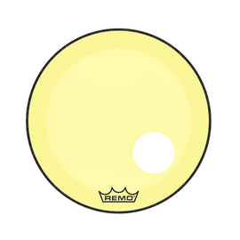 PARCHE 22", AMARILLO CON PERFORACION 5'' REMO COLORTONE POWERSTROKE 3  P3-1322-CT-YEOH - Hergui Musical