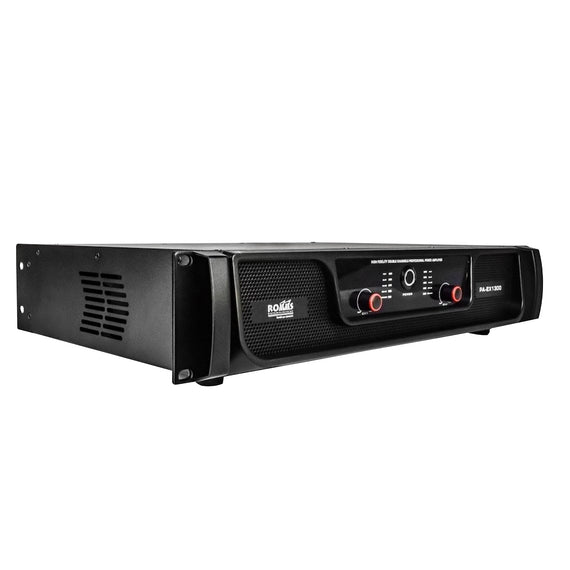 Amplificador Profesional 2 Canales x 1300w  ROMMS   PA-2X1300 - Hergui Musical