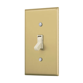 PLACA ARMADA INTERRUPTOR SENCILLO LINEA STANDARD ALUMINIO    VOLTECK    PA-APSE-SA - Hergui Musical