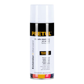 PINTURA EN AEROSOL, BLANCO BRILLANTE, 400ML  PRETUL   PA-BB-P - Hergui Musical