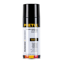 PINTURA EN AEROSOL, NEGRO SATIN, 400ML   PRETUL   PA-NS-P - Hergui Musical