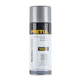 PINTURA EN AEROSOL METALICA PLATA DE 400ML   PRETUL   PAM-PL-P - Hergui Musical