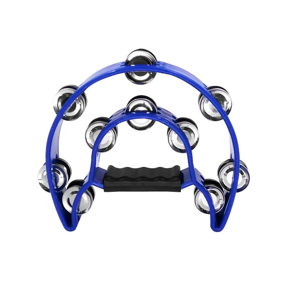 PANDERO PLASTICO DOBLE MEDIA LUNA AZUL  ROMMS   PAN-M2BL - Hergui Musical