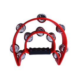 PANDERO PLASTICO DOBLE MEDIA LUNA ROJO    MEXBUSA   PAN-M2RD - Hergui Musical