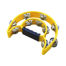 PANDERO PLASTICO DOBLE MEDIALUNA AMARILLO   MEXBUSA   PAN-M2YE - Hergui Musical