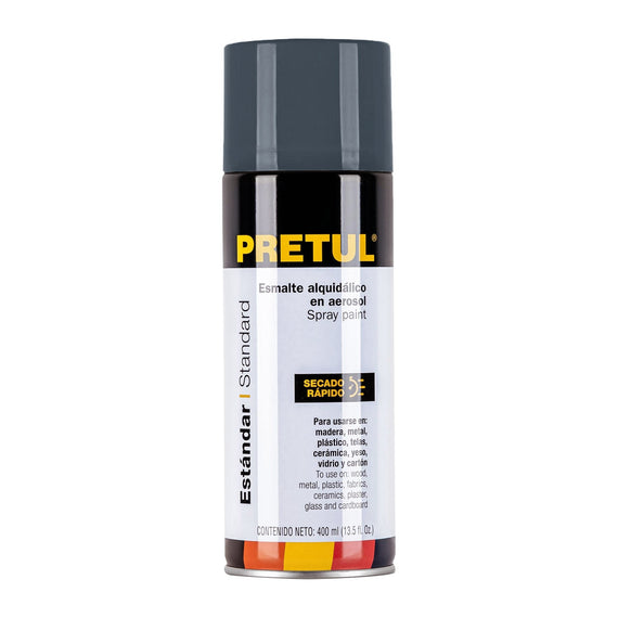 PINTURA EN AEROSOL, GRIS PRIMARIO, 400ML, PRETUL   PAP-GR-P - Hergui Musical