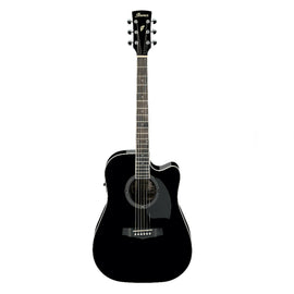 GUITARRA ELECTROACUSTICA IBANEZ NEGRA   PF15ECE-BK - Hergui Musical