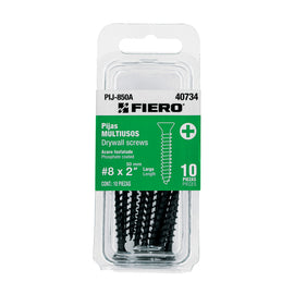 Blíster con 10 pijas multiusos, #8 x 2" , fiero   PIJ-850A - Hergui Musical