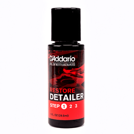 Crema limpiadora DADDARIO diseñada para cortar la mugre más dura, segura en todos los terminados comunes de guitarra (1 ONZA)  PW-PL-01S - Hergui Musical