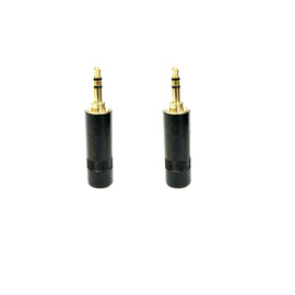 PAQ. 2 PZAS. DE PLUG 3.5mm ESTÉREO PARA SOLDAR LARGO CON RESORTE, METALICO  HARDEN   PL-130L(2)