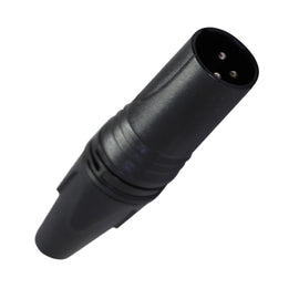 PLUG CANON MACHO C/ SEGURO NEGRO CROMO  KAPTON   PL-148BK - Hergui Musical