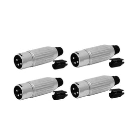 PAQ. 4 PZAS. DE PLUG CANON MACHO METALICO  KAPTON        PL-1512(4) - Hergui Musical