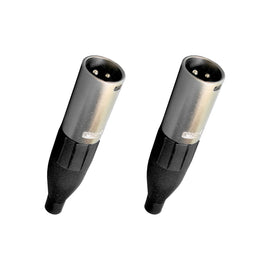 PAQ. 2 PZAS. DE PLUG CANON MACHO 3 POLOS PROFESIONAL C/ SEGURO  KAPTON   PL-155BK(2) - Hergui Musical