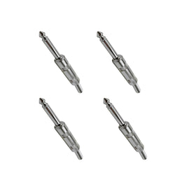 PAQ. 4 PZAS. DE PLUG 6.3mm MONO MACHO METAL BAQUELITA REFORZADO  KAPTON  PL-1611(4) - Hergui Musical