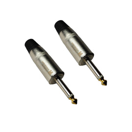 PAQ. 2 PZAS. DE PLUG 6.3mm MACHO MONO JUMBO REFORZADO   KAPTON    PL-1617(2) - Hergui Musical