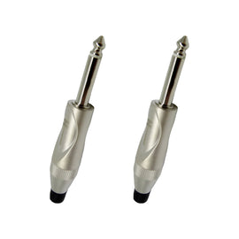 PAQ. 2 PZAS. DE PLUG 6.3mm MACHO MONO METAL  KAPTON   PL-165N(2) - Hergui Musical