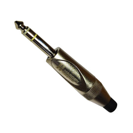 PLUG 6.3mm ESTEREO METAL  KAPTON   PL-168N - Hergui Musical