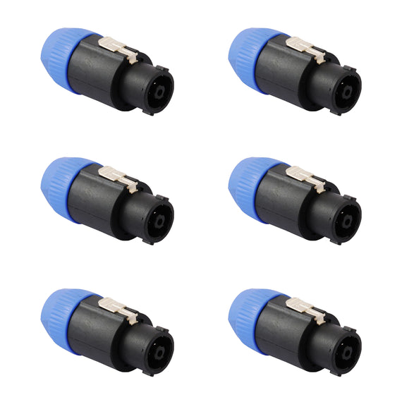 PAQ. 6 PZAS. DE PLUG SPEAKON 4 POLOS REFORZADO  KAPTON   PL-258(6) - Hergui Musical