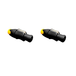 PAQ. 2 PZAS. DE PLUG MACHO PARA AUDIO PROFESIONAL 4 PIN CON SEGURO  KAPTON   PL-266(2) - Hergui Musical