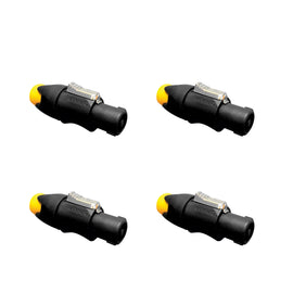 PAQ. 4 PZAS. DE PLUG MACHO PARA AUDIO PROFESIONAL 4 PIN CON SEGURO  KAPTON   PL-266(4) - Hergui Musical
