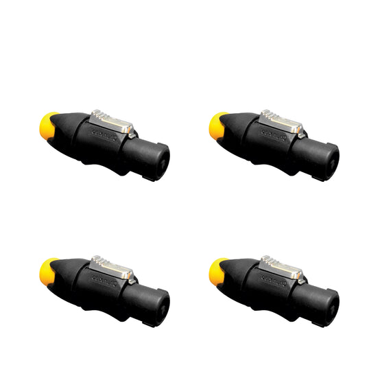 PAQ. 4 PZAS. DE PLUG MACHO PARA AUDIO PROFESIONAL 4 PIN CON SEGURO  KAPTON   PL-266(4) - Hergui Musical