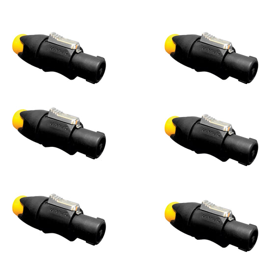 PAQ. 6 PZAS. DE PLUG MACHO PARA AUDIO PROFESIONAL 4 PIN CON SEGURO  KAPTON   PL-266(6) - Hergui Musical