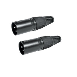 PAQ. 2 PZAS. DE PLUG CANON MACHO NEGRO  SOLCOR   PLCANN(2) - Hergui Musical