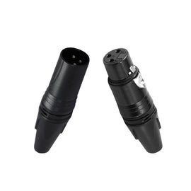 PAQ. CANON HEMBRA+MACHO C/ SEGURO NEGRO CROMO  KAPTON PL+JA-148BK - Hergui Musical