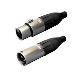 PAQ. PLUG CANON MACHO+HEMBRA 3 POLOS PROFESIONAL C/ SEGURO  KAPTON   PL+JA-155BK - Hergui Musical