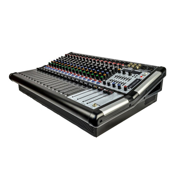 Mezcladora amplificada 16 Canales 500w x 2  ROMMS   PMX-P16CH - Hergui Musical