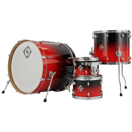 Batería 4 Pzas. DIXON Fuse Maple, acabado Candy Red Fade, bombo 22", toms de aire 10" y 12", tom de piso 16" (No incluye soportes ni platillos)  PODFM422CRF - Hergui Musical