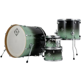 Batería 4 Pzas. DIXON Fuse, acabado Green Ice Fade, bombo 22", toms de aire 10" y 12", tom de piso 16" (No incluye soportes ni platillos)  PODFM422GIF - Hergui Musical