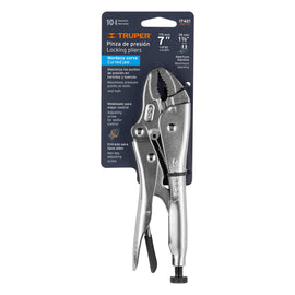 PINZA DE PRESION 7" MORDAZA CURVA  TRUPER   PPT-7C