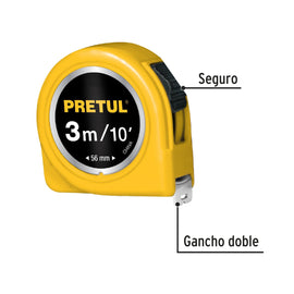 FLEXÓMETRO DE 3m CONTA DE 13mm, DISPLAY BOX CON 24PZ  PRETUL   PRO-3MEC - Hergui Musical