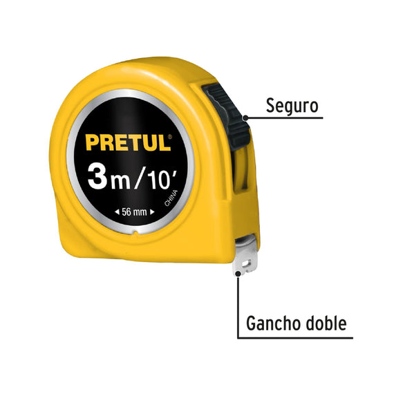 FLEXÓMETRO DE 3m CONTA DE 13mm, DISPLAY BOX CON 24PZ  PRETUL   PRO-3MEC - Hergui Musical