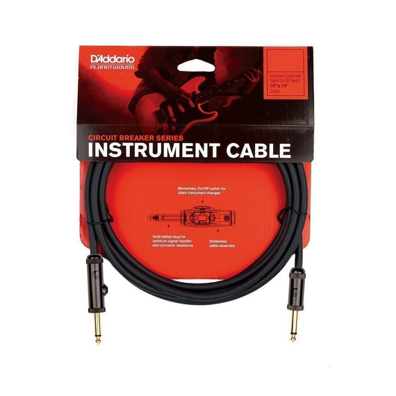 Cable para instrumentos 3m de 6.3mm Macho/macho con interruptor, silenciador 
