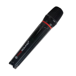 Sistema inalámbrico doble con frecuencia variable, con micrófono de mano vocal y diadema ó lavalier ó cable para instrumento (Guitarra o Bajo), Rango de frecuencia 630-660 Mhz  PROSOUND  PWK-30V - Hergui Musical