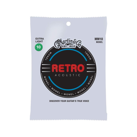 JUEGO DE CUERDAS PARA GUITARRA ELECTROACUSTICA, EXTRA LIGHT, CAL. 10-47    MARTIN   41Y19MM10 - Hergui Musical