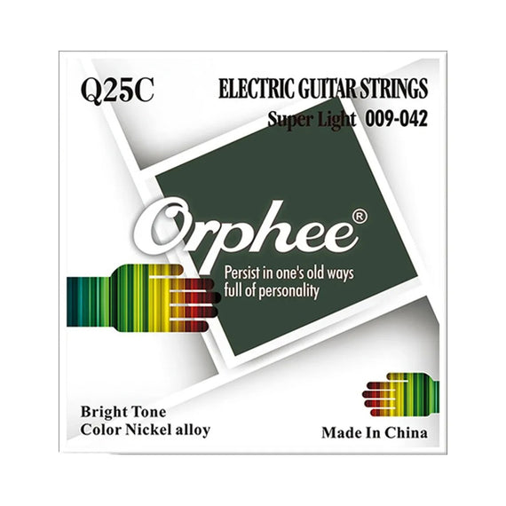 JGO. DE CUERDAS PARA GUITARRA ELÉCTRICA CAL. .009-.042  ORPHEE  Q25C - Hergui Musical