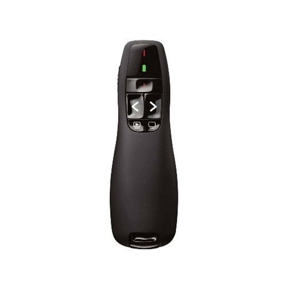 APUNTADOR Y PRESENTADOR LÁSER BROBOTIX R400, Negro, Inalámbrico/USB, 57 g, 15 m  R400 - Hergui Musical