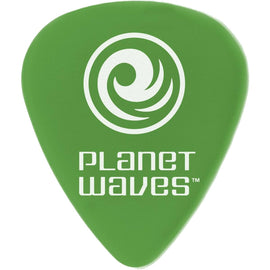 Púa (1 Pza) para guitarra, serie Duralin, color verde, calibre mediano (0.85 mm)  PLANET WAVES  1DGN4-10 - Hergui Musical