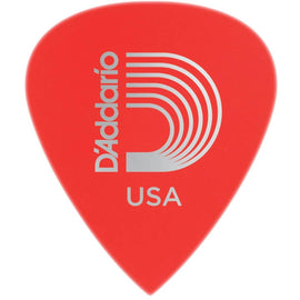 Púa (1 Pza) para guitarra, serie Duralin, color rojo, calibre súper ligero (0.50 mm)  PLANET WAVES  1DRD1-25 - Hergui Musical