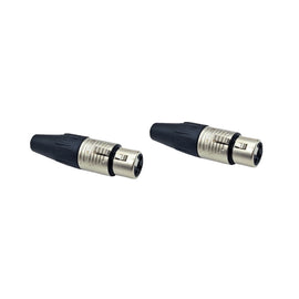PAQ. 2 PZAS. DE Plug XLR Hembra 3 pines en niquel  REAN   RC3F(2) - Hergui Musical