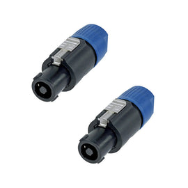 PAQ. 2 PZAS. DE Plug Speakon Macho 4 Polos  REAN  RLS4FC(2) - Hergui Musical