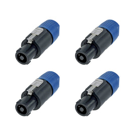 PAQ. 4 PZAS. DE Plug Speakon Macho 4 Polos  REAN  RLS4FC(4) - Hergui Musical